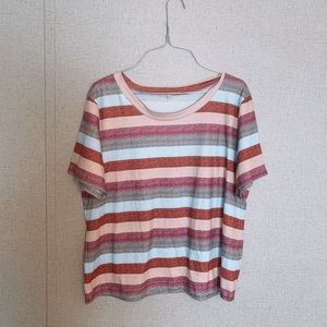 Striped multi color top